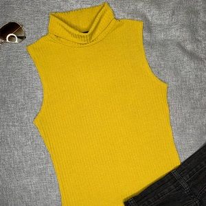 Forever 21 Turtleneck Ribbed Fitted Top
